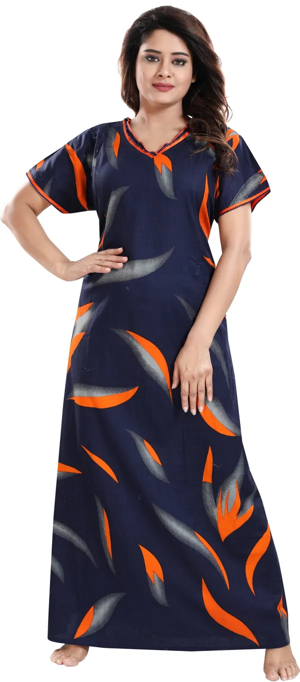 Blue_Cotton_Printed_Regular_Maternity_&_Nursing_Nighty_For_Women