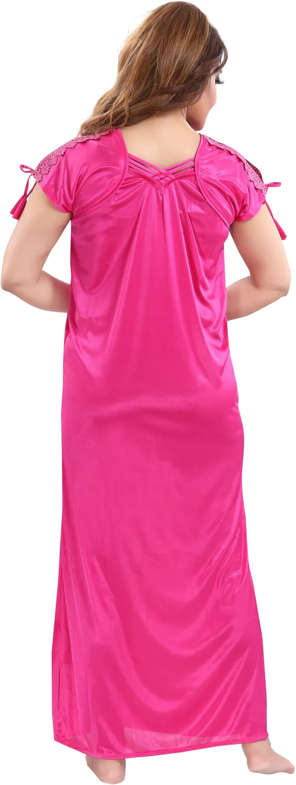 Pink_Satin_Self_Design_Regular_&_Honeymoon_Nighty_For_Women