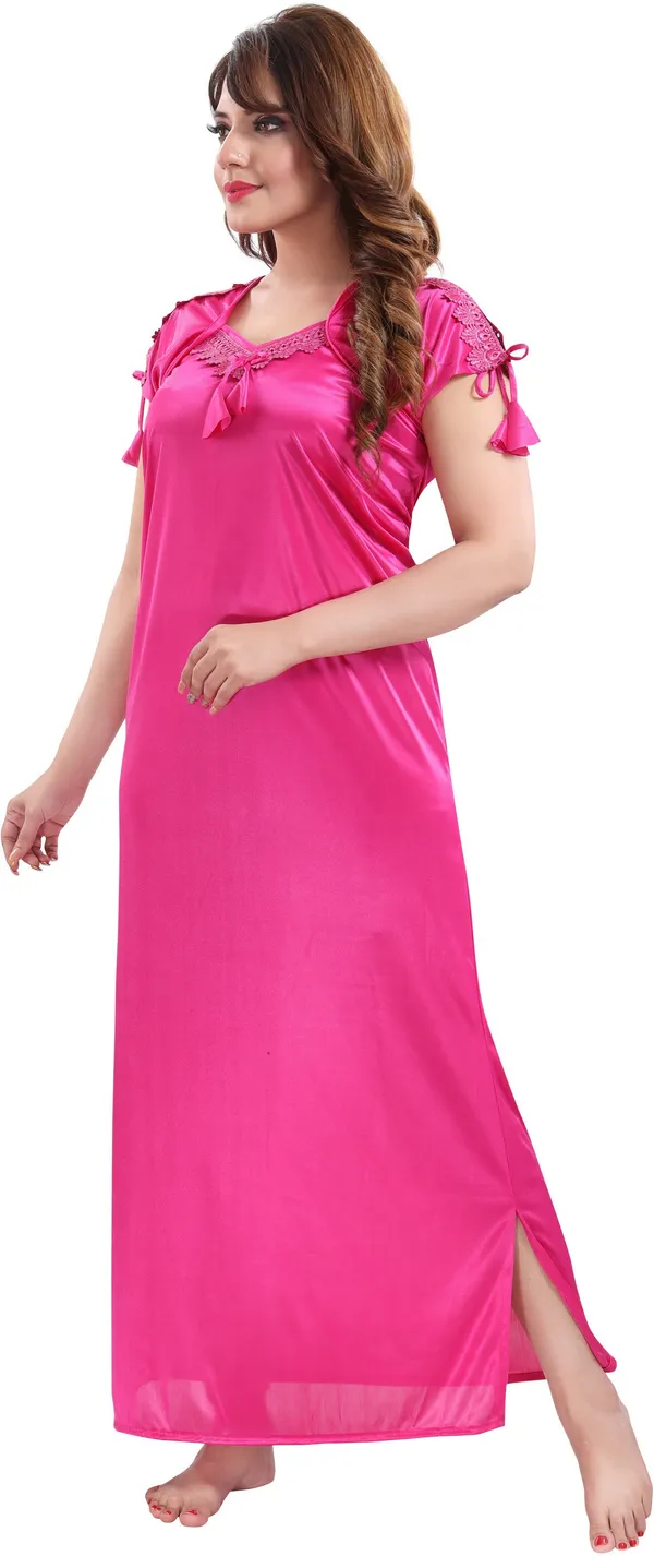 Pink_Satin_Self_Design_Regular_&_Honeymoon_Nighty_For_Women
