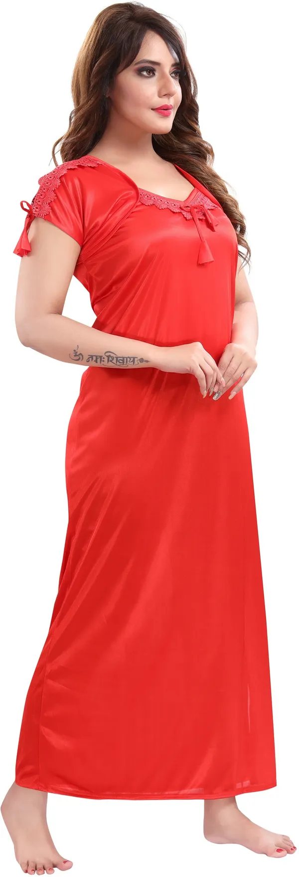 Red_Satin_Self_Design_Regular_&_Honeymoon_Nighty_For_Women