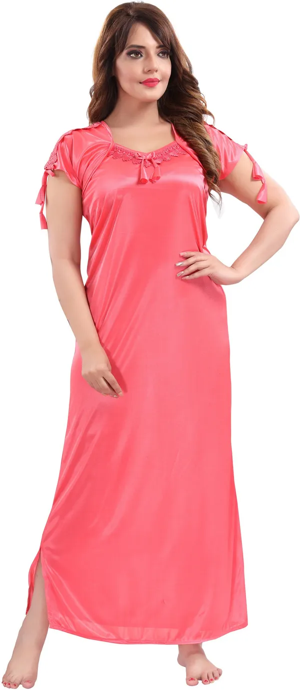 Pink_Satin_Self_Design_Regular_&_Honeymoon_Nighty_For_Women