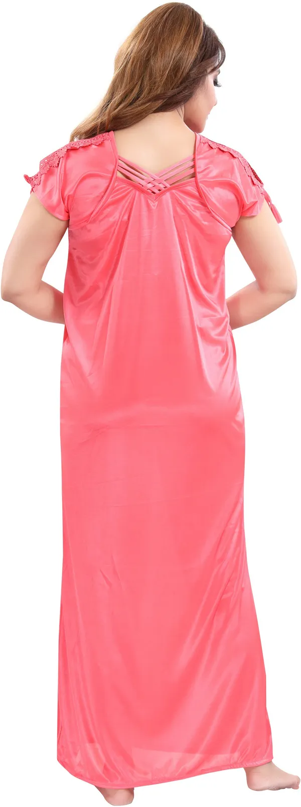 Pink_Satin_Self_Design_Regular_&_Honeymoon_Nighty_For_Women