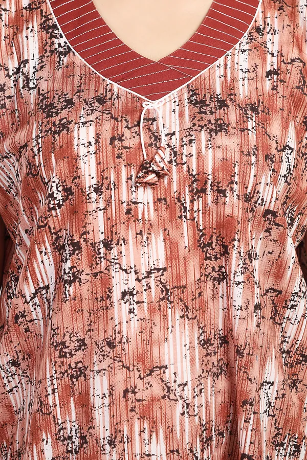 Brown_Cotton_Printed_Regular_Nighty_For_Women