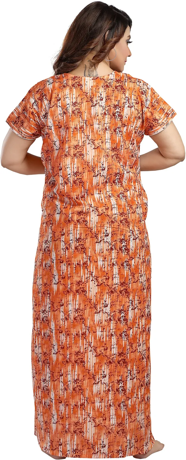 Orange_Cotton_Printed_Regular_Nighty_For_Women