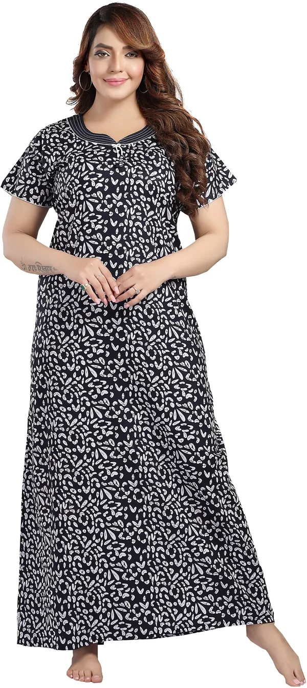 Dark_Blue_Cotton_Printed_Regular_Nighty_For_Women