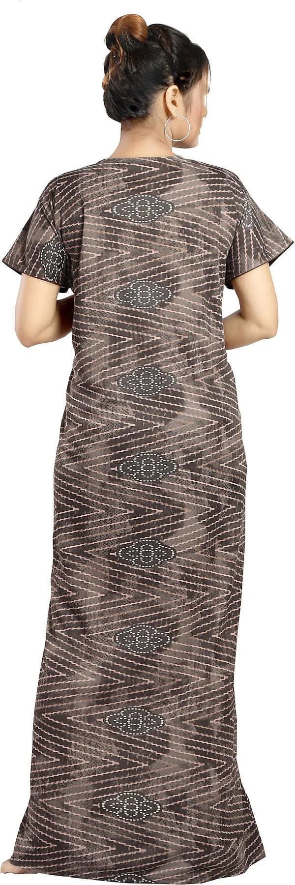 Brown_Sarina_Checkered_Regular_Nighty_For_Women