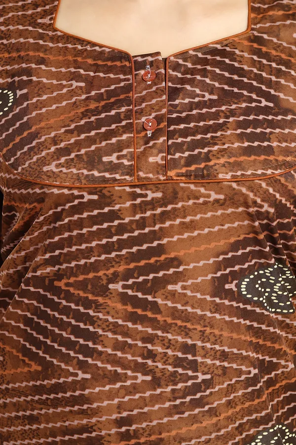 Orange_Sarina_Checkered_Regular_Nighty_For_Women