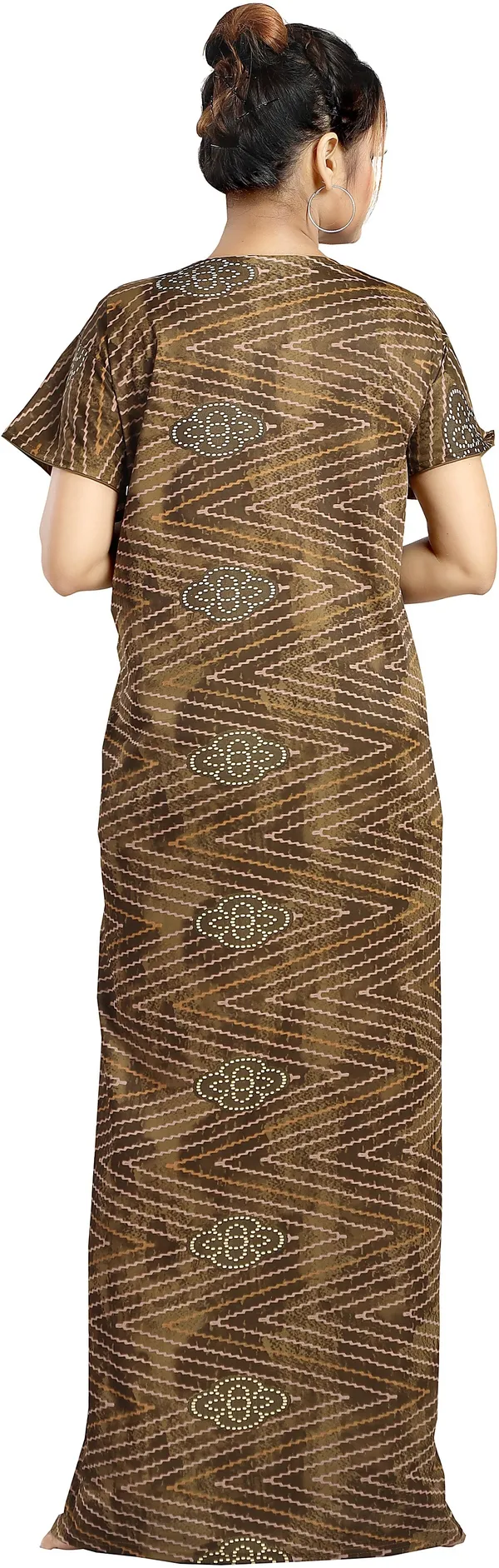 Gold_Sarina_Checkered_Regular_Nighty_For_Women