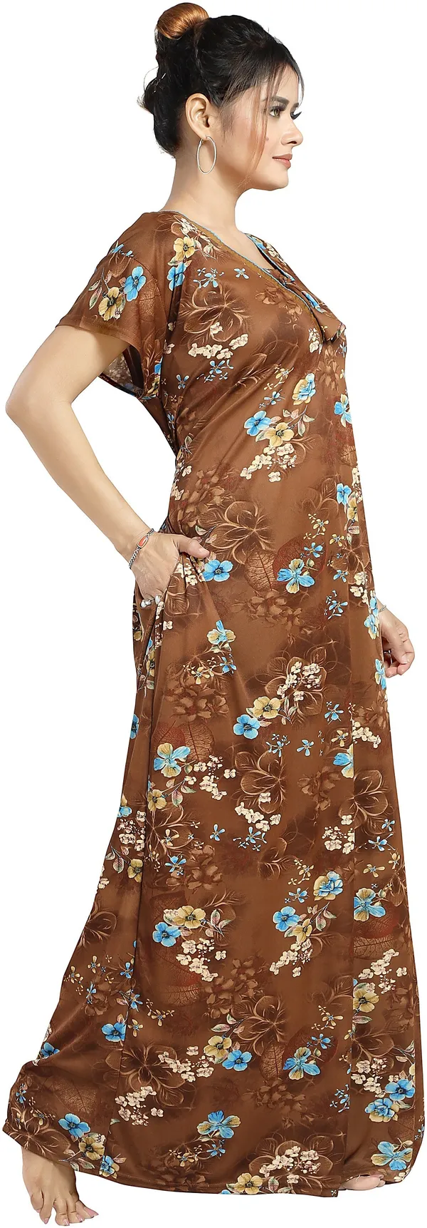Brown_Sarina_Floral_Regular_Nighty_For_Women
