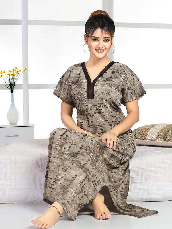 Brown_Sarina_Printed_Regular_Nighty_For_Women