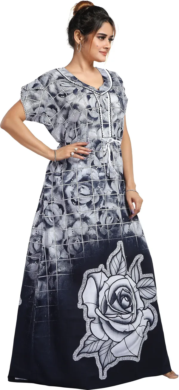 Dark_Blue_Cotton_Self_Design_Regular_Nighty_For_Women