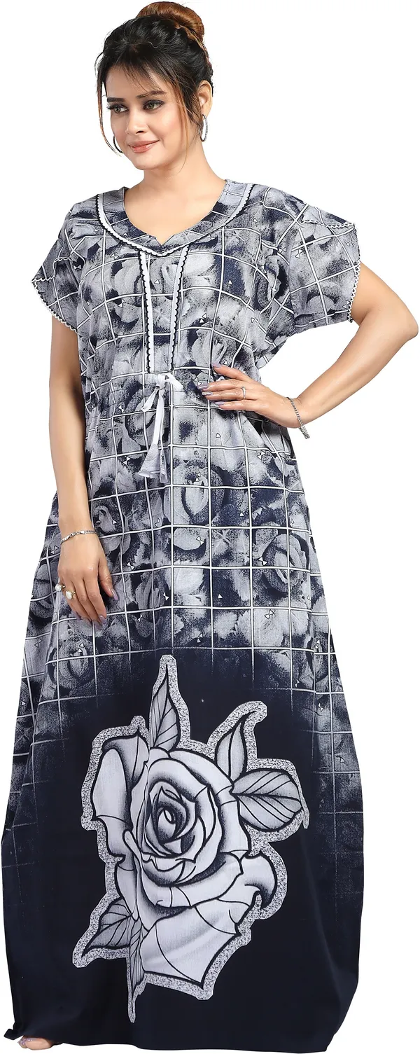 Dark_Blue_Cotton_Self_Design_Regular_Nighty_For_Women