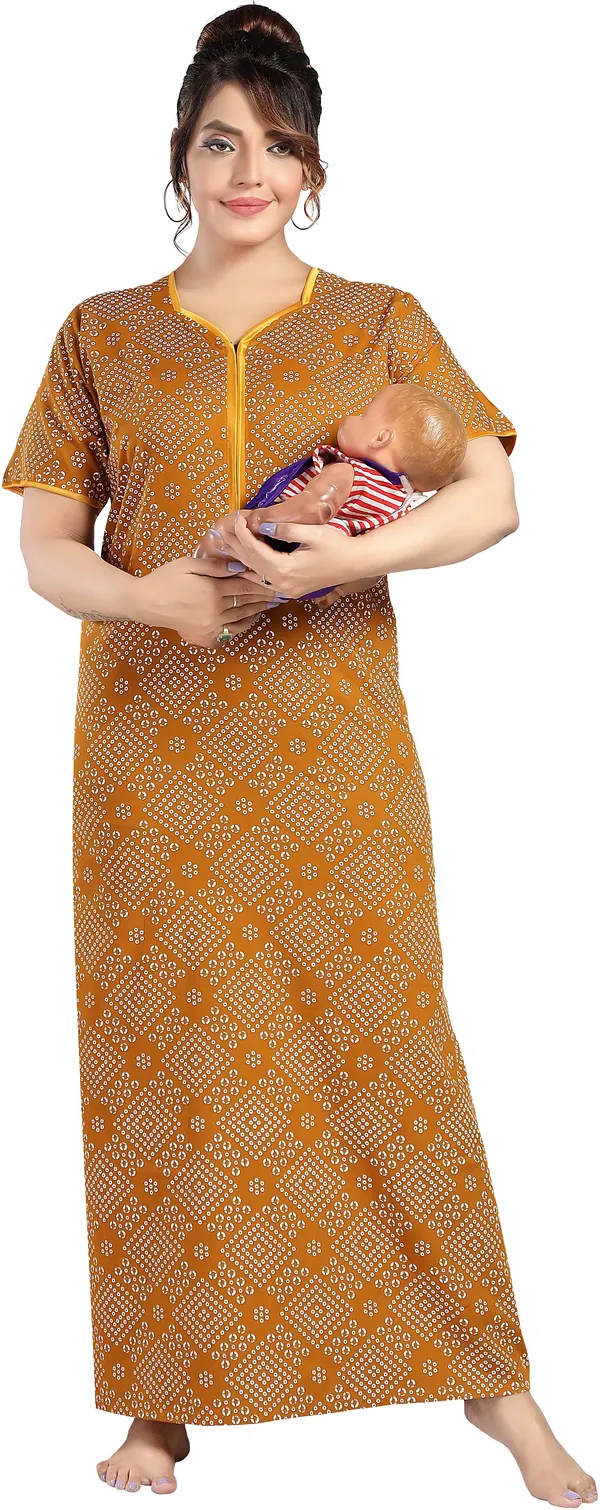 Gold_Cotton_Printed_Regular_Nighty_For_Women