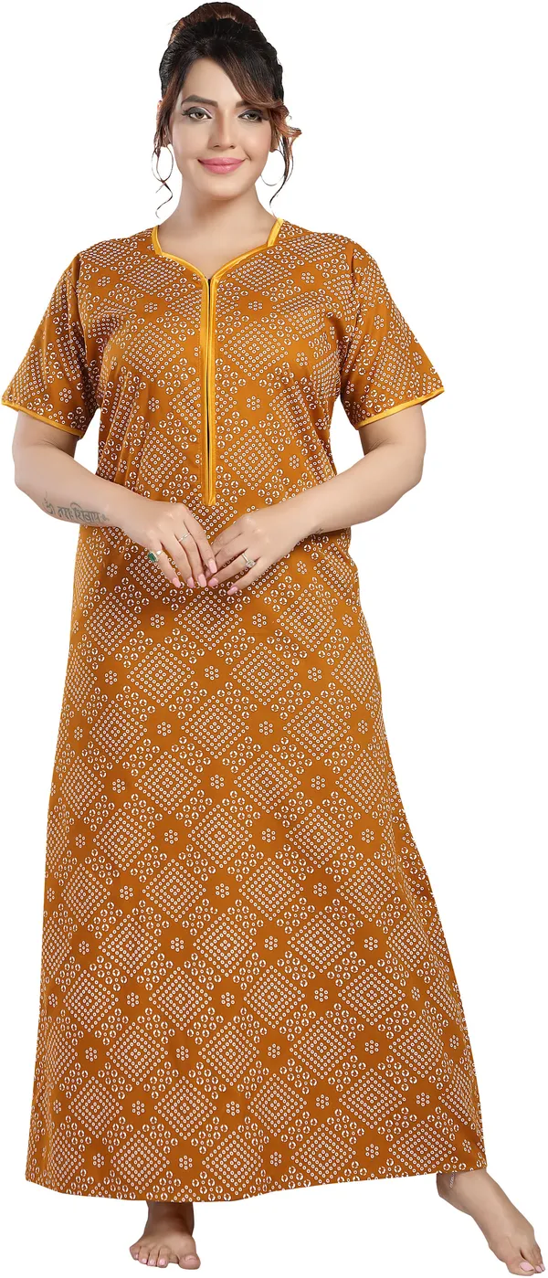 Gold_Cotton_Printed_Regular_Nighty_For_Women