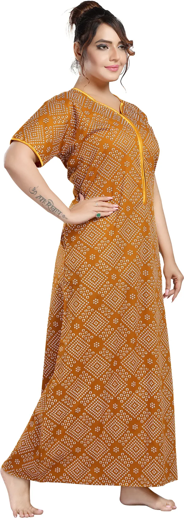 Gold_Cotton_Printed_Regular_Nighty_For_Women
