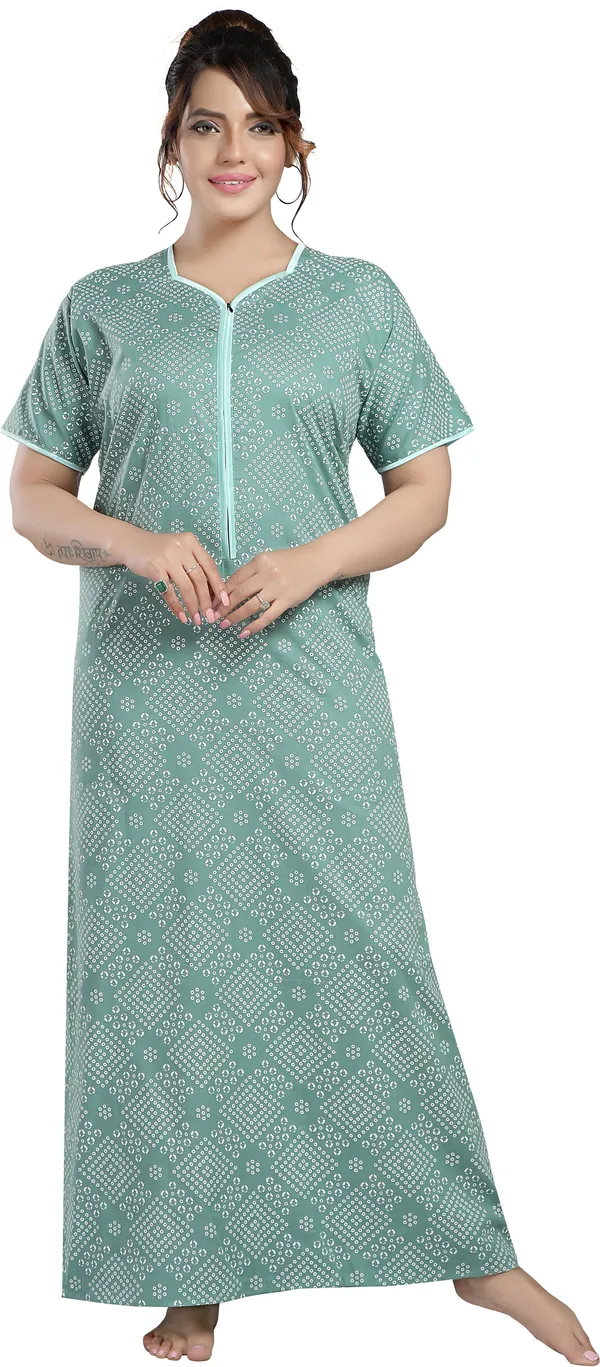Light_Green_Cotton_Printed_Regular_Nighty_For_Women