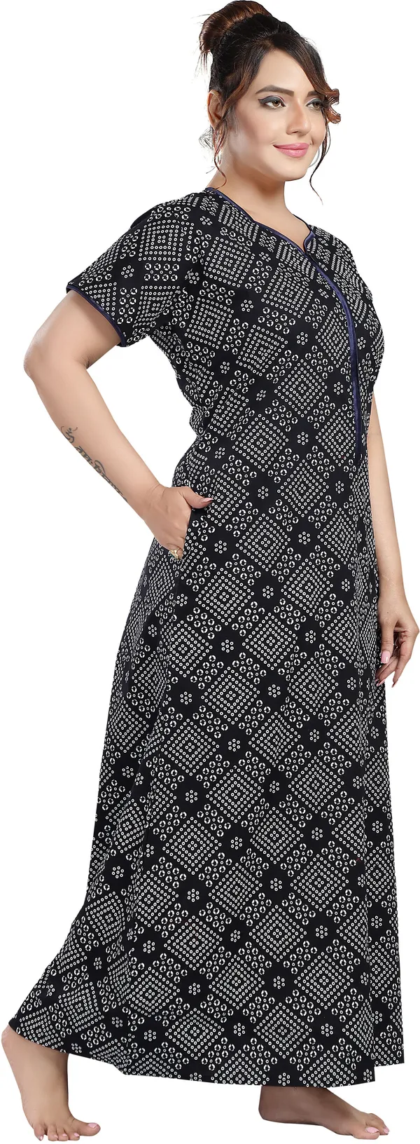 Dark_Blue_Cotton_Printed_Regular_Nighty_For_Women