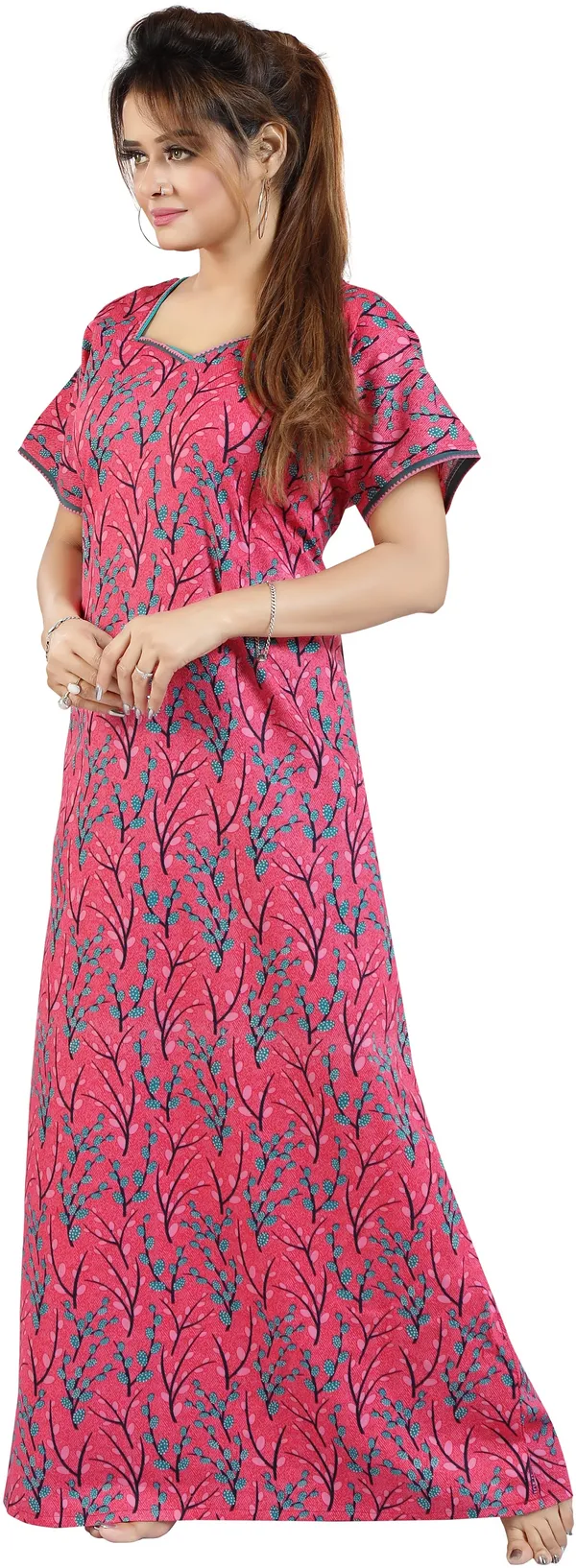 Pink_Cotton_Printed_Regular_Maternity_&_Nursing_Nighty_For_Women