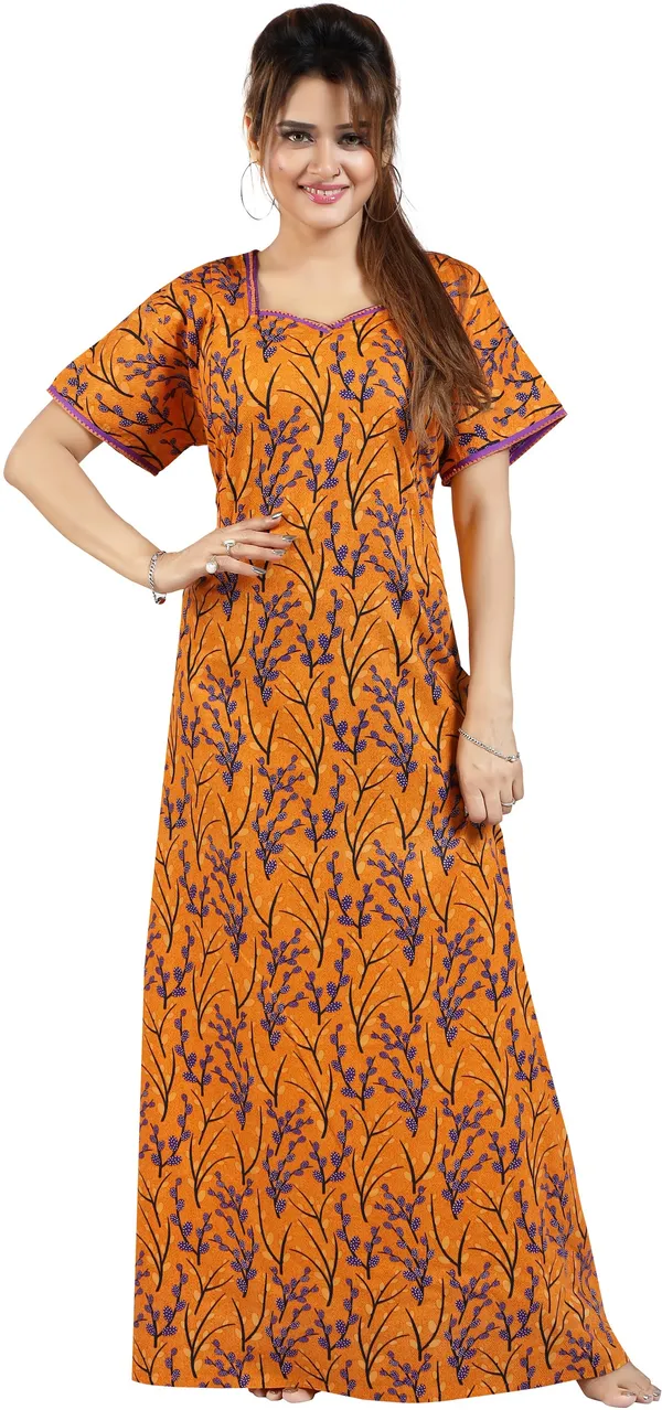 Yellow_Cotton_Printed_Regular_Maternity_&_Nursing_Nighty_For_Women