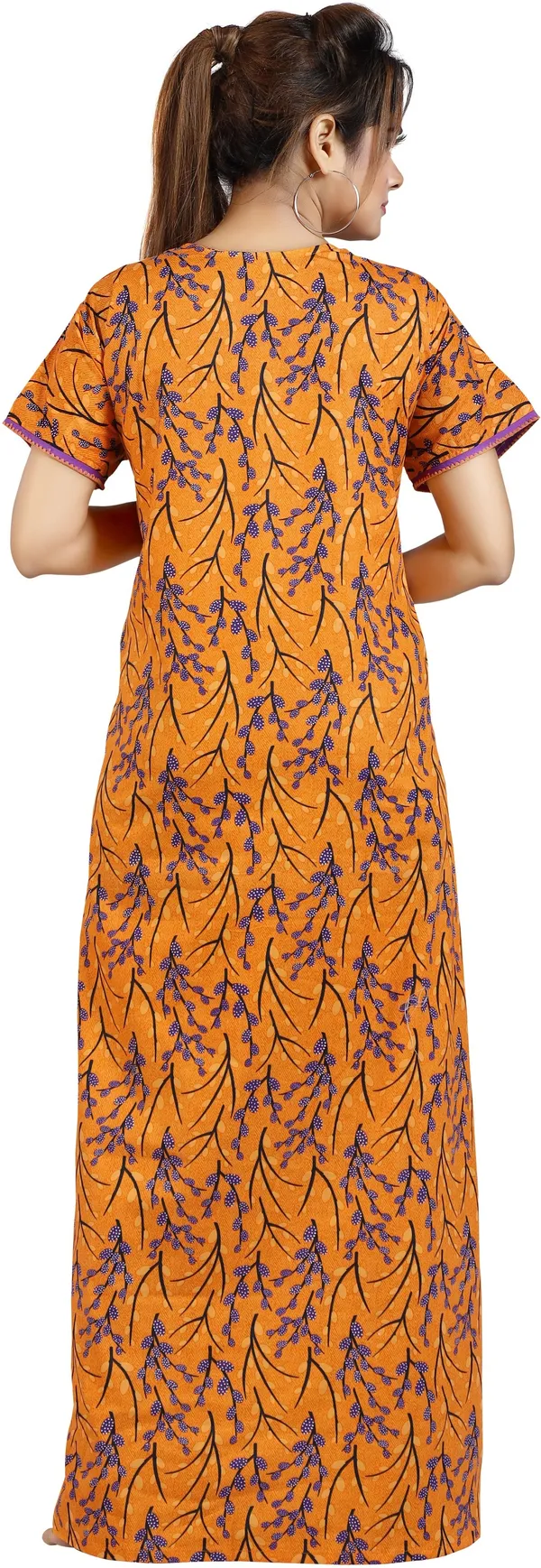 Yellow_Cotton_Printed_Regular_Maternity_&_Nursing_Nighty_For_Women