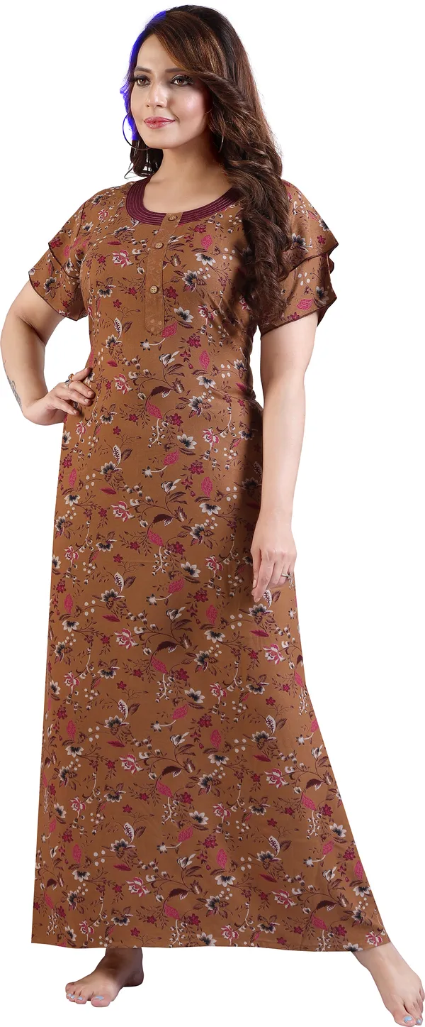 LIFE-TALE_Women_Nighty_(Brown)