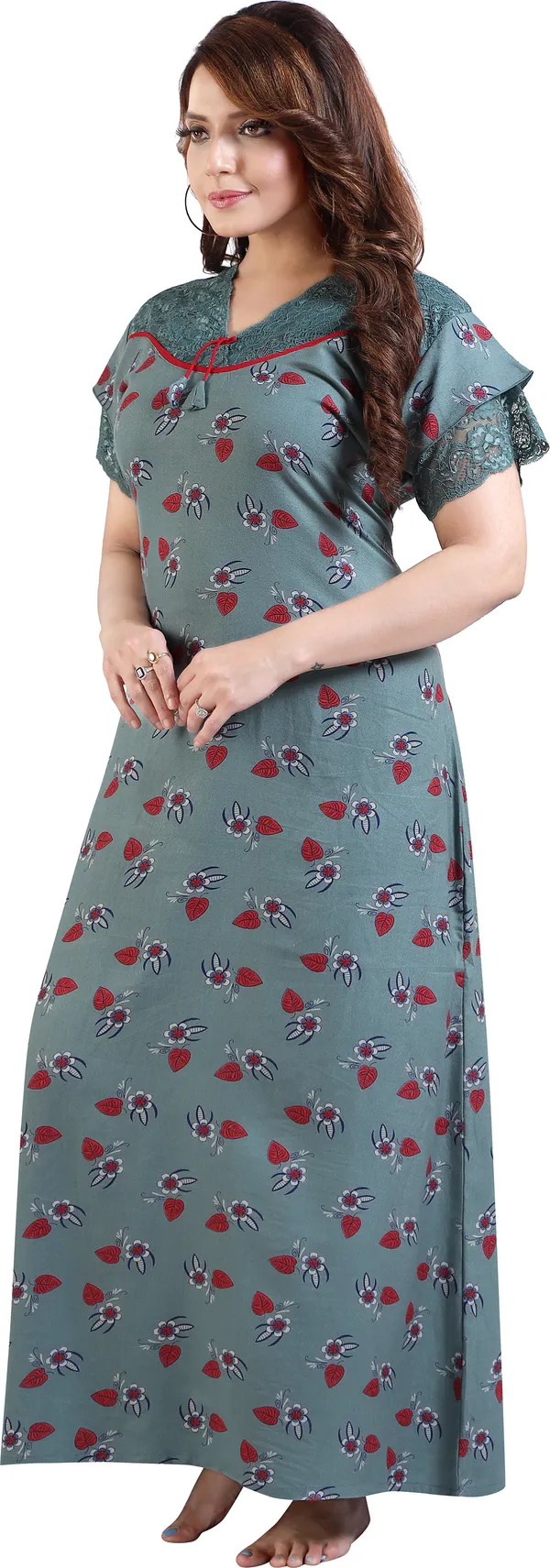 LIFE-TALE_Women_Nighty_(Green)