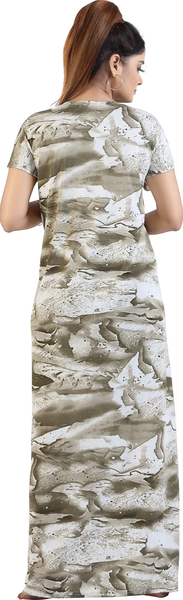 White_Sarina_Self_Design_Regular_Nighty_For_Women