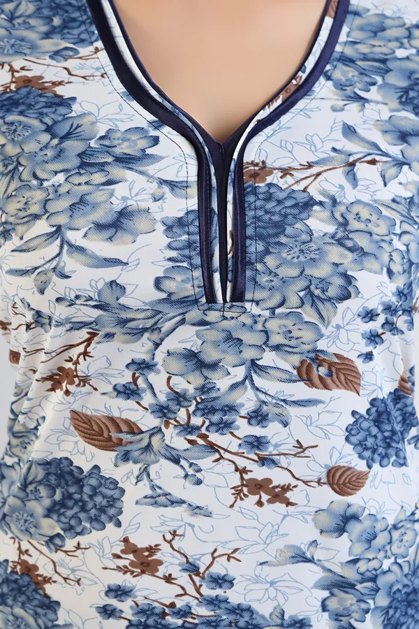 White_&_Blue_Sarina_Printed_Regular_Nighty_For_Women