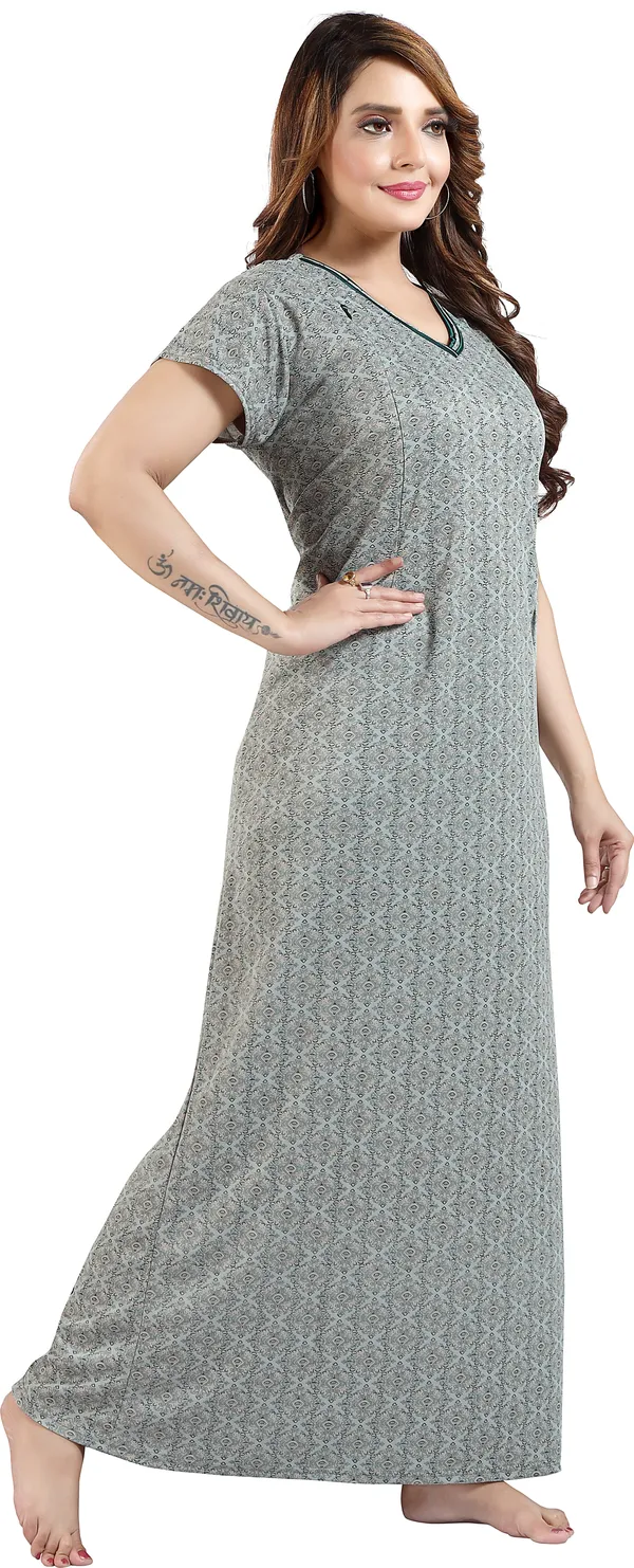 Light_Green_Sarina_Printed_Regular_Maternity_&_Nursing_Nighty_For_Women