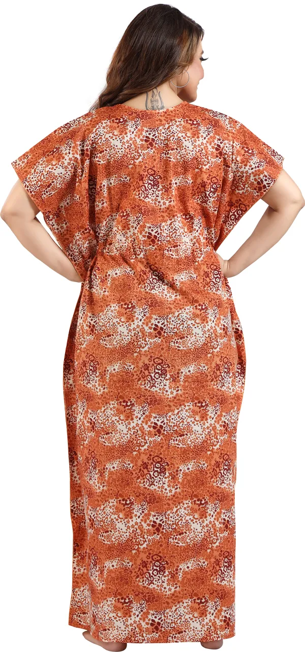 Orange_Cotton_Self_Design_Regular_Nighty_For_Women