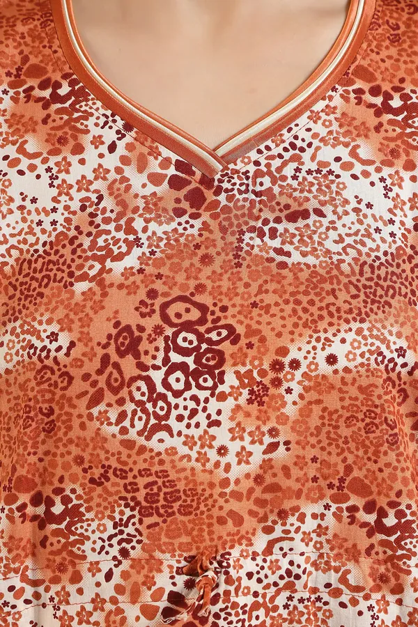Orange_Cotton_Self_Design_Regular_Nighty_For_Women