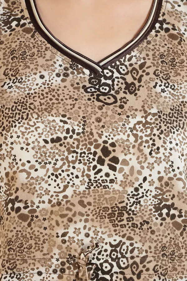 Brown_Cotton_Self_Design_Kaftan_Nighty_For_Women