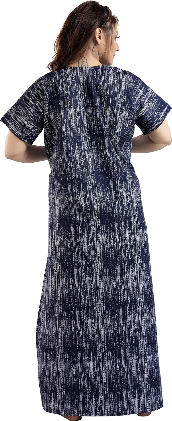 LIFE-TALE_Cotton_Denim_Printed_Regular_Nighty_For_Women(Navy_Blue)