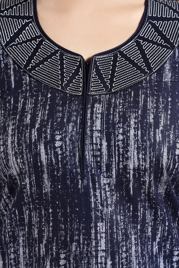 LIFE-TALE_Cotton_Denim_Printed_Regular_Nighty_For_Women(Navy_Blue)