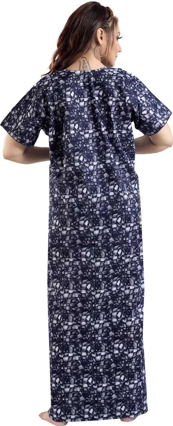 LIFE-TALE_Cotton_Denim_Printed_Regular_Nighty_For_Women(Navy_Blue)