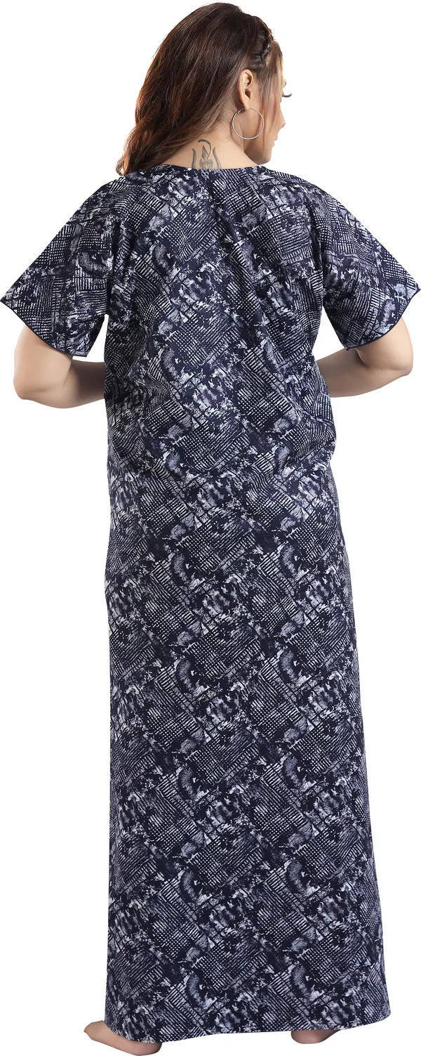 LIFE-TALE_Cotton_Denim_Printed_Regular_Nighty_For_Women_(Navy_Blue)