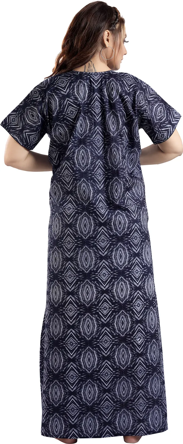LIFE-TALE_Cotton_Denim_Printed_Regular_Nighty_For_Women(Navy_Blue)