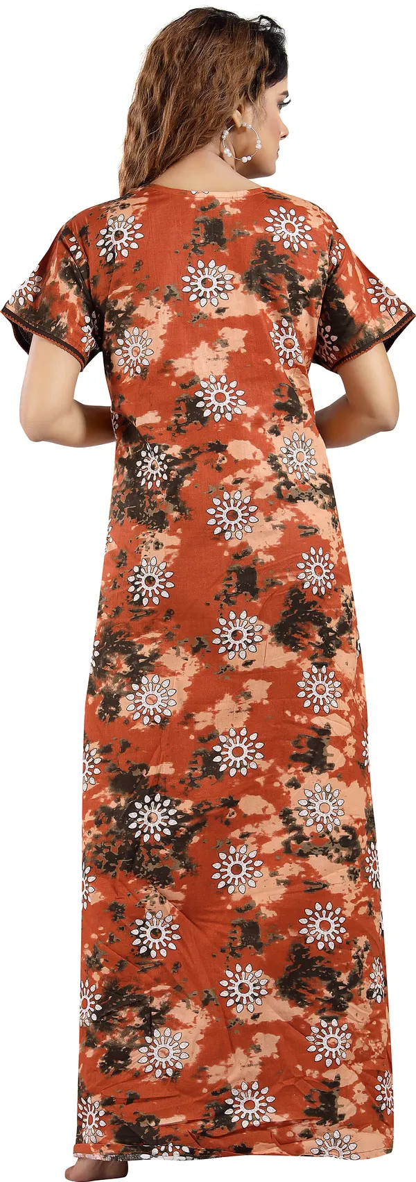 Brown_Cotton_Printed_Regular_Maternity_&_Nursing_Nighty_For_Women