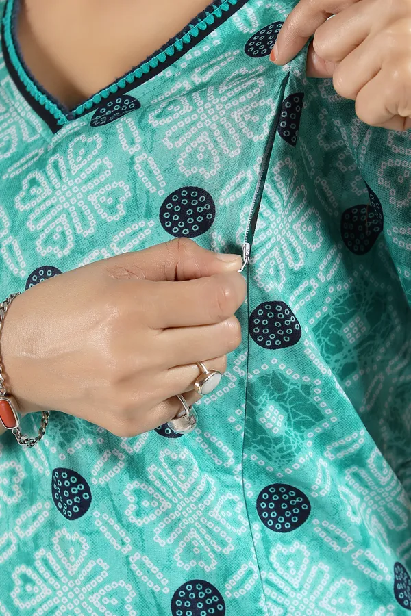 Green_Cotton_Printed_Regular_Maternity_&_Nursing_Nighty_For_Women