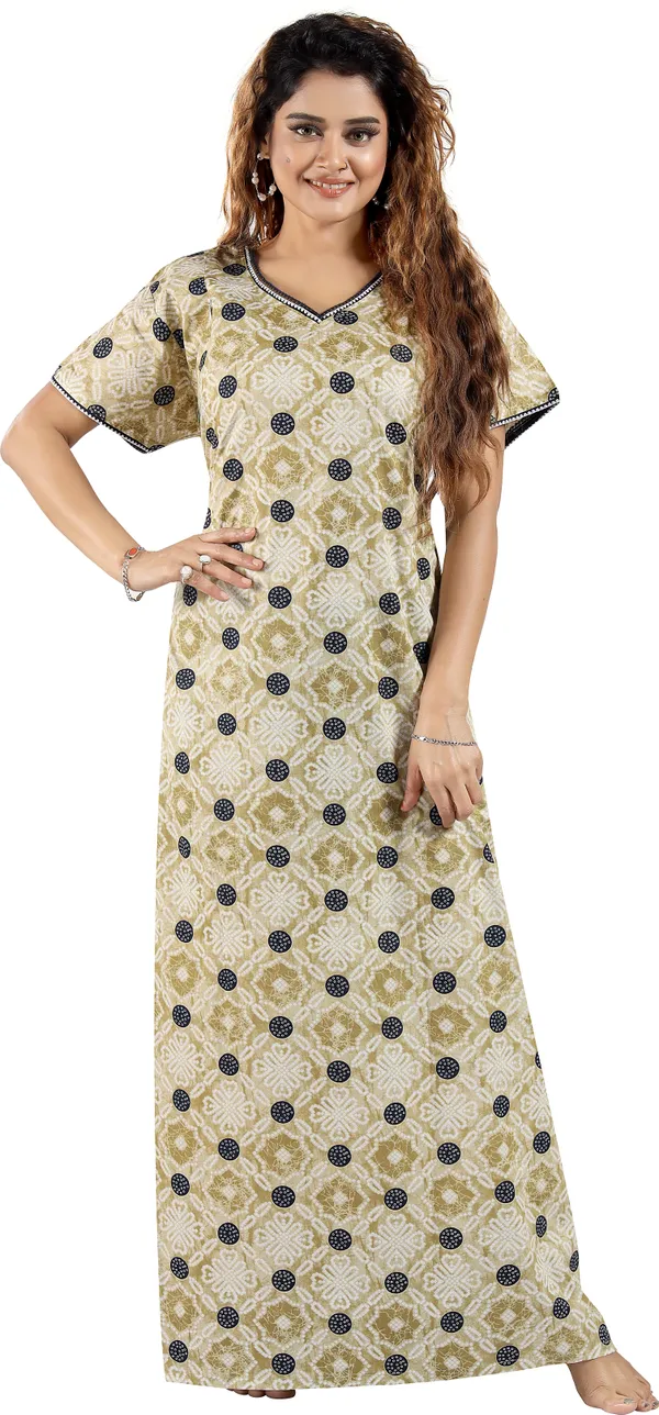 Brown_Cotton_Printed_Regular_Maternity_&_Nursing_Nighty_For_Women