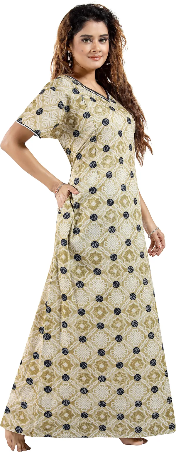 Brown_Cotton_Printed_Regular_Maternity_&_Nursing_Nighty_For_Women