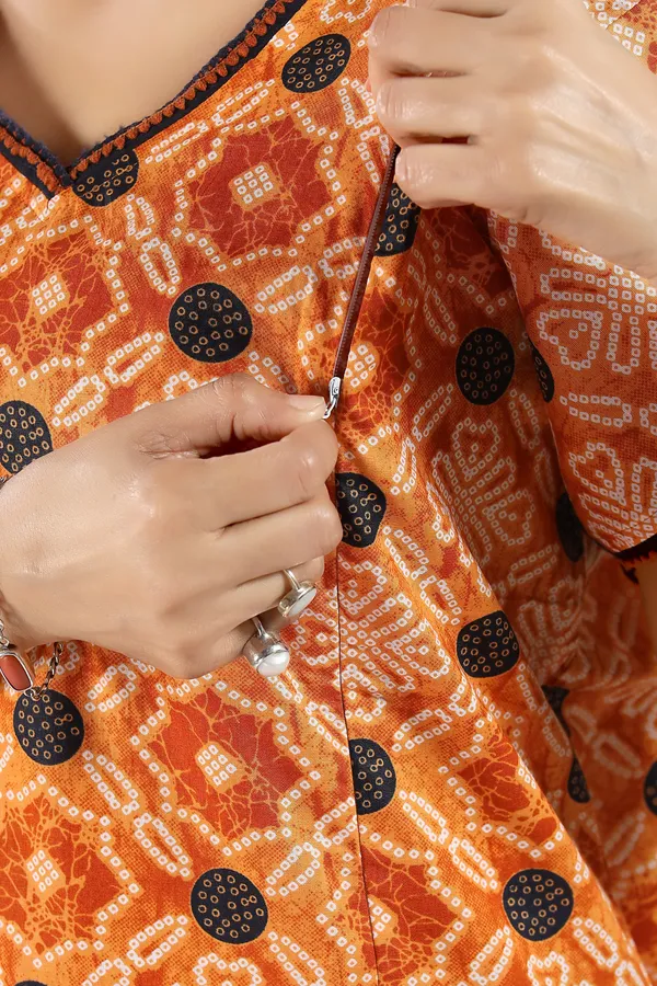 LIFE-TALE_Orange_Cotton_Printed_Regular_Maternity_&_Feeding_Nighty_For_Women