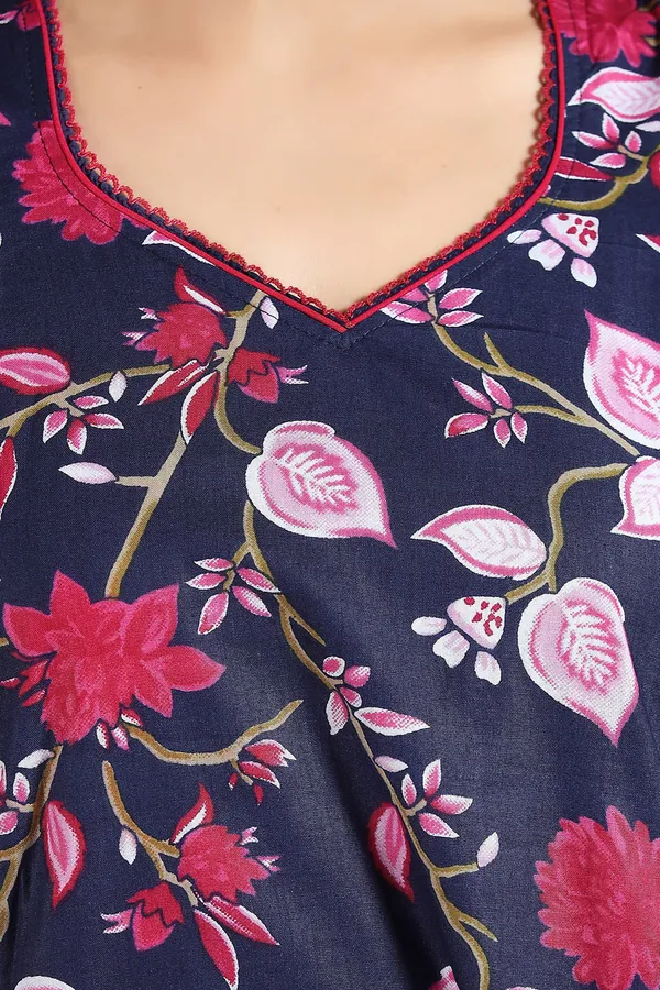 Dark_Blue_Cotton_Floral_Regular_Maternity_&_Nursing_Nighty_For_Women
