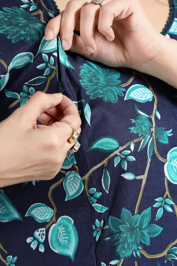 Dark_Blue_Cotton_Floral_Regular_Maternity_&_Nursing_Nighty_For_Women