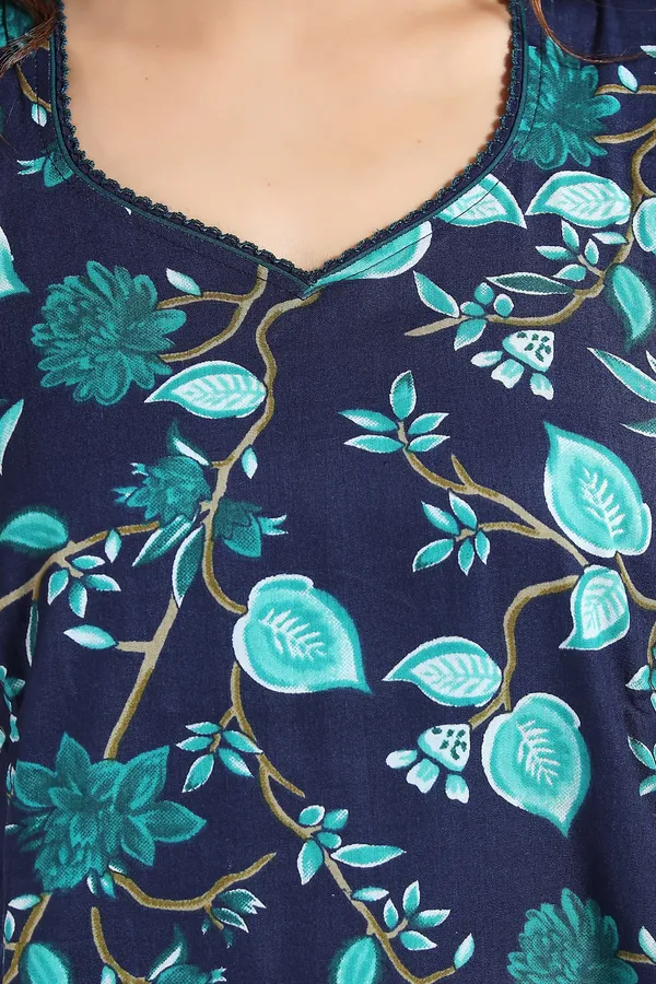 Dark_Blue_Cotton_Floral_Regular_Maternity_&_Nursing_Nighty_For_Women