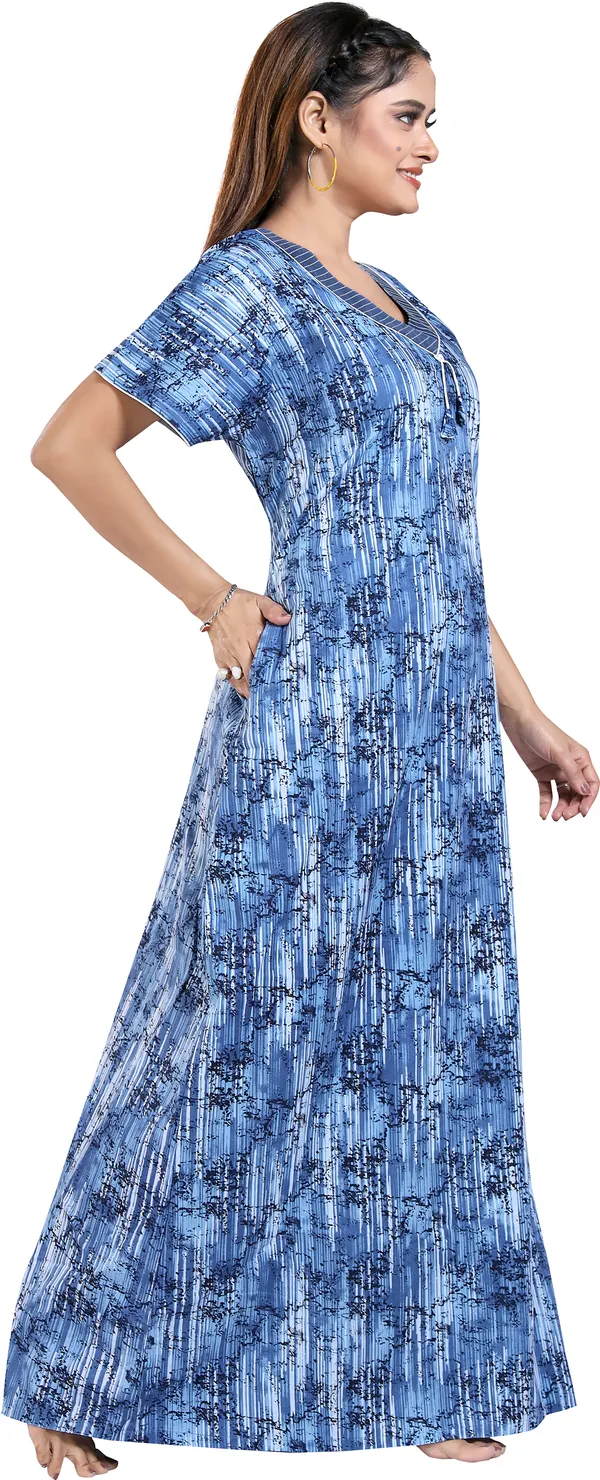 Dark_Blue_Cotton_Printed_Regular_Nighty_For_Women