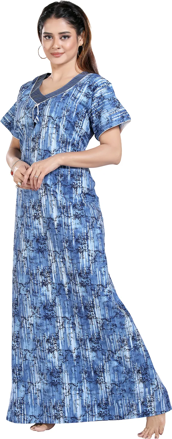 Dark_Blue_Cotton_Printed_Regular_Nighty_For_Women