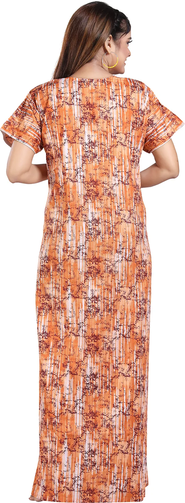 Orange_Cotton_Printed_Regular_Nighty_For_Women