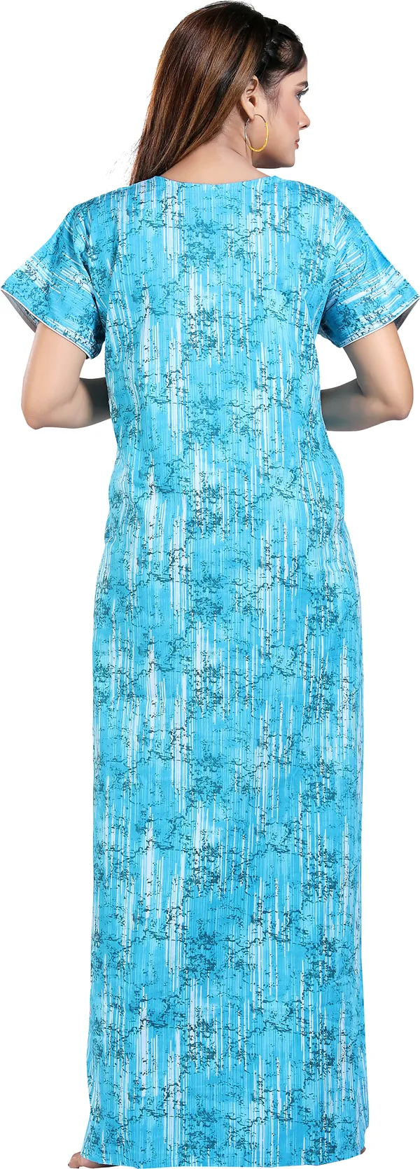 Blue_Cotton_Printed_Regular_Nighty_For_Women
