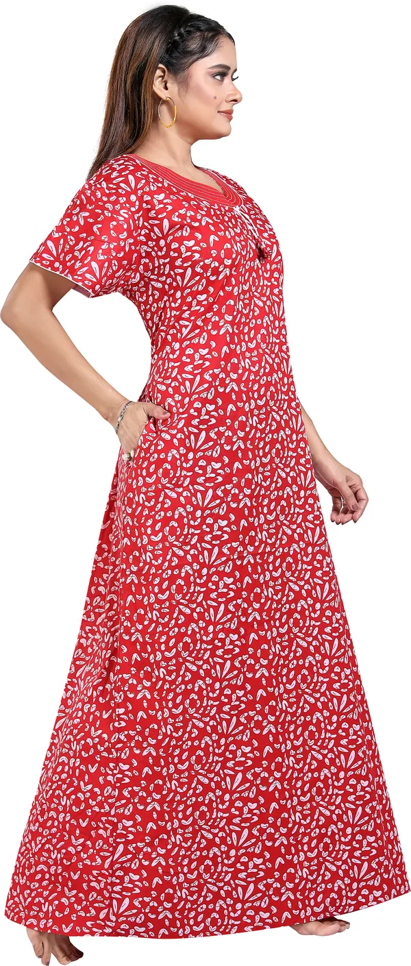 Red_Cotton_Printed_Regular_Nighty_For_Women